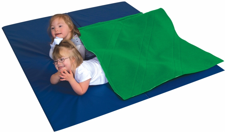 1387564 Abilitations Medium Weighted Blanket Without Weights - 4 X 6 Ft., Neoprene & Polyester - Green