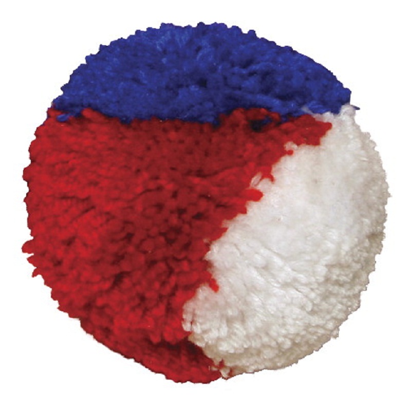 1492740 Sportime Soft Yarn Ball, 4 In. Dia. - Red, White & Blue