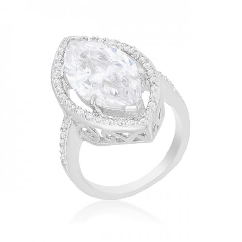 R08438r-c01-09 Marquise Cocktail Ring, Size 9