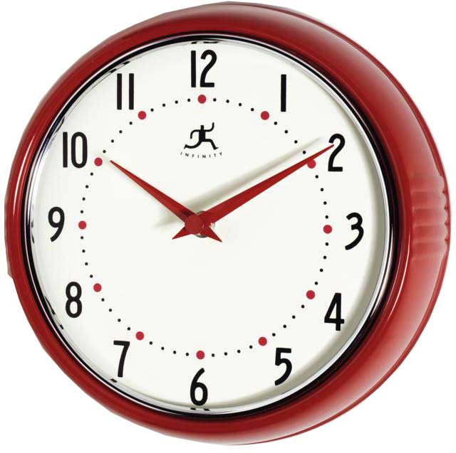 Infinity Instruments 10940-RED The Retro-Red Clock