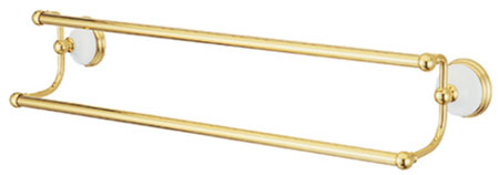 BA1113PB Victorian 24 Inch Dual Towel Bar - Polished Chrome