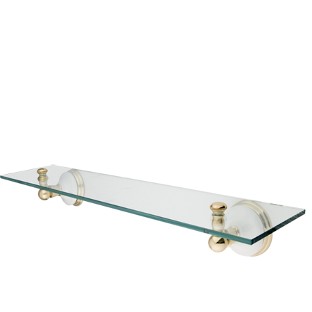 BA1119PB Victorian Glass Shelf - Polished Brass