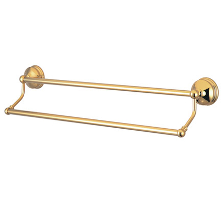 BA1163PB Vintage Classic 24 Inch Dual Towel Bar - Polished Brass