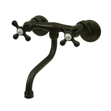 KS216ORB Adjustable Center Wall Mount Lavatory Faucet - Oil Rubbed Bronze