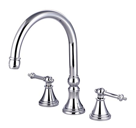 KS2341TL 8 Inch -18 Inch Widespread Roman Tub Filler - Polished Chrome