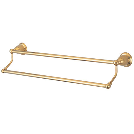 BA1753PB Heritage 24 Inch Wall Mount Dual Towel Bar - Polished Brass