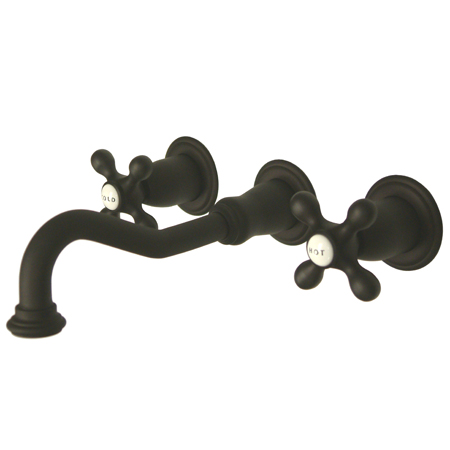 KS3125AX 8 Inch Center Wall Mount Lavatory Faucet - Oil Rubbed Bronze