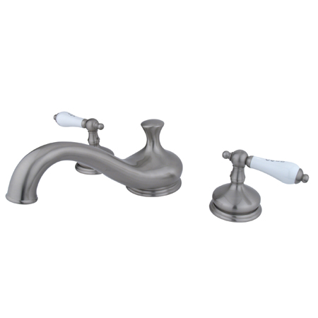 KS3338PL 8 Inch -18 Inch Widespread Roman Tub Filler - Satin Nickel
