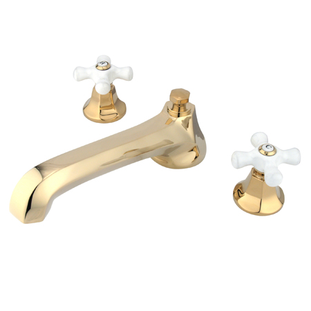 KS4302PX 8 Inch -18 Inch Widespread Roman Tub Filler - Polished Brass