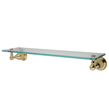 BA1759PB Heritage Glass Shelf - Polished Brass