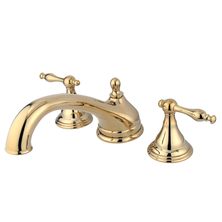 KS5532NL 8 Inch -18 Inch Widespread Roman Tub Filler - Polished Brass
