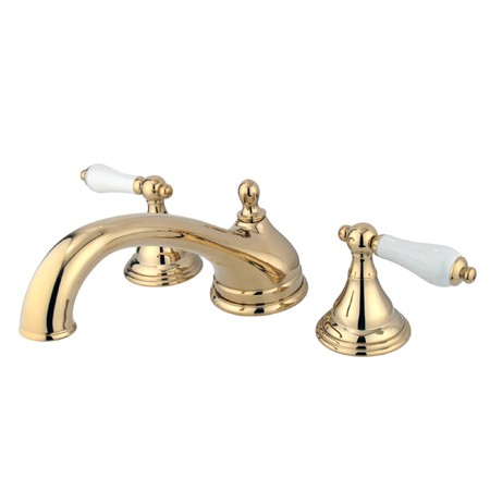 KS5532PL 8 Inch -18 Inch Widespread Roman Tub Filler - Polished Brass