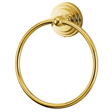 BA2714PB Milano 6 Inch Towel Ring - Polished Brass