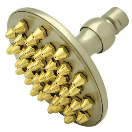 K134a9 4-.75 Inch Diameter Brass Shower Head - Satin Nickel - Polished Brass
