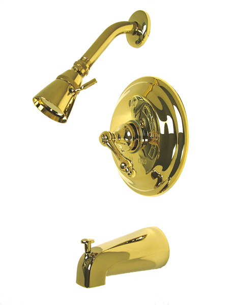 KB3632AL Pressure Balance Tub & Shower Faucet - Polished Brass