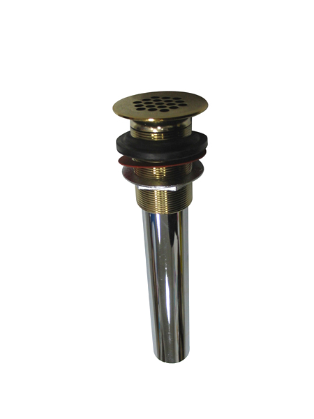 KB4002 Kingston Solid Grid Drain For Vessel Sink - Polished Brass