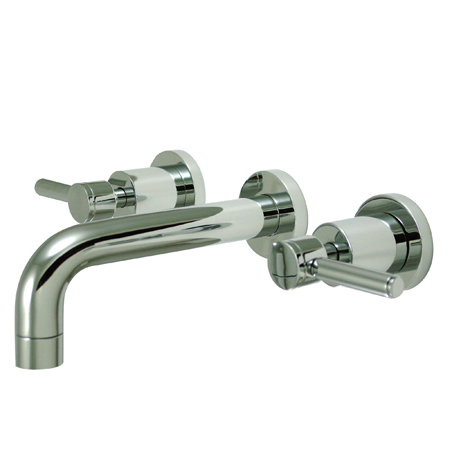 KS8121DL 8 Inch Center Wall Mount Lavatory Faucet - Polished Chrome
