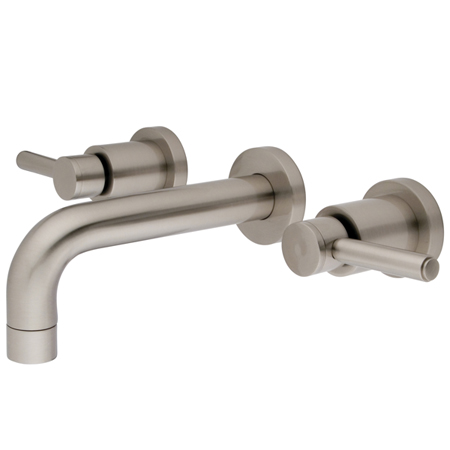KS8128DL 8 Inch Center Wall Mount Lavatory Faucet - Satin Nickel