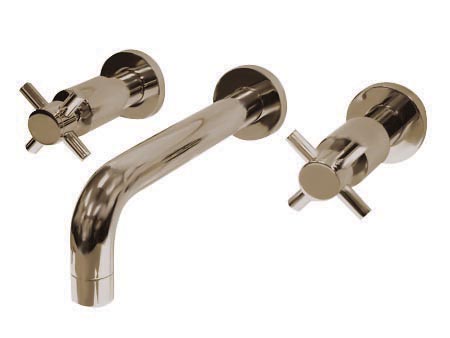 KS8128DX 8 Inch Center Wall Mount Lavatory Faucet - Satin Nickel