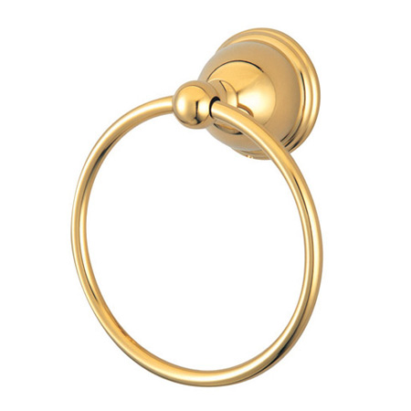 BA3964PB Restoration 6 Inch Towel Ring - Polished Brass