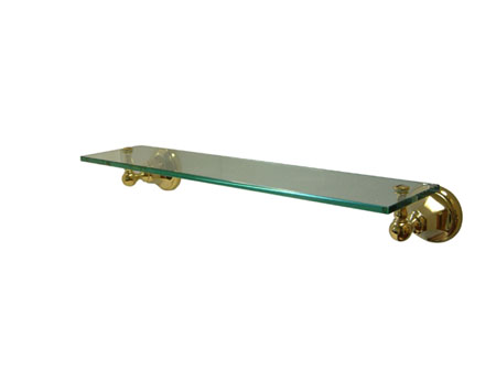 BA4819PB Metropolitan Glass Shelf - Polished Brass