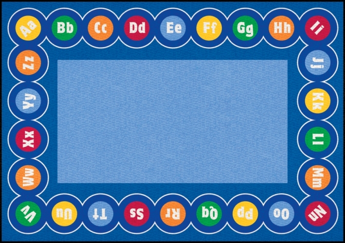 Learning Carpets CPR459 Abc Rotary Rect. Small