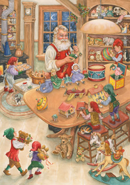 Vermont Christmas BB8165X Santa s Toy Shop Advent Calendar 5 Pack