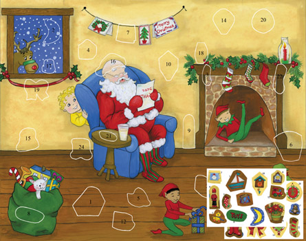 Vermont Christmas BB2025X Dear Santa Sticker Advent Calendar 5 Pack