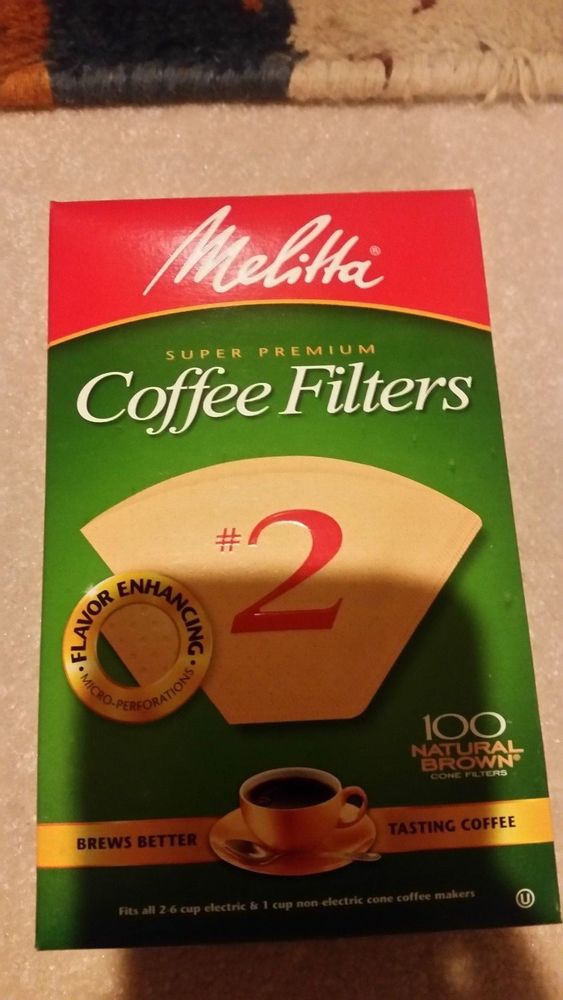 Picture of Melitta 622752 100 Count No. 2 Natural Brown Cone Coffee Filters 