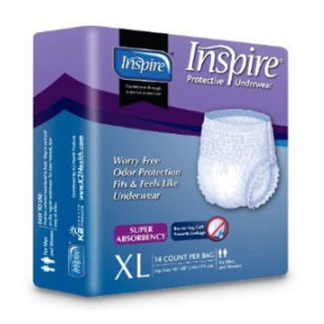 Picture of K2 Health Products PTUSA4XL Inspire Protective Underwear -  Size XL - Case of 56