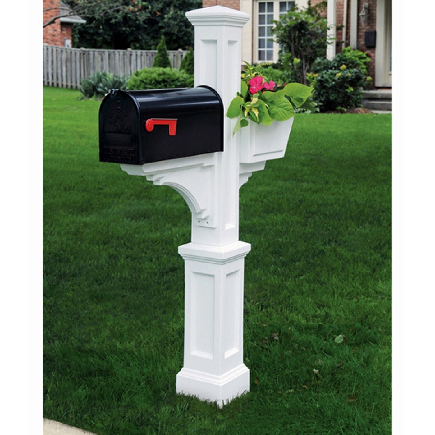 Picture of MAYNE 5830W Westbrook Plus Mailbox Post- White