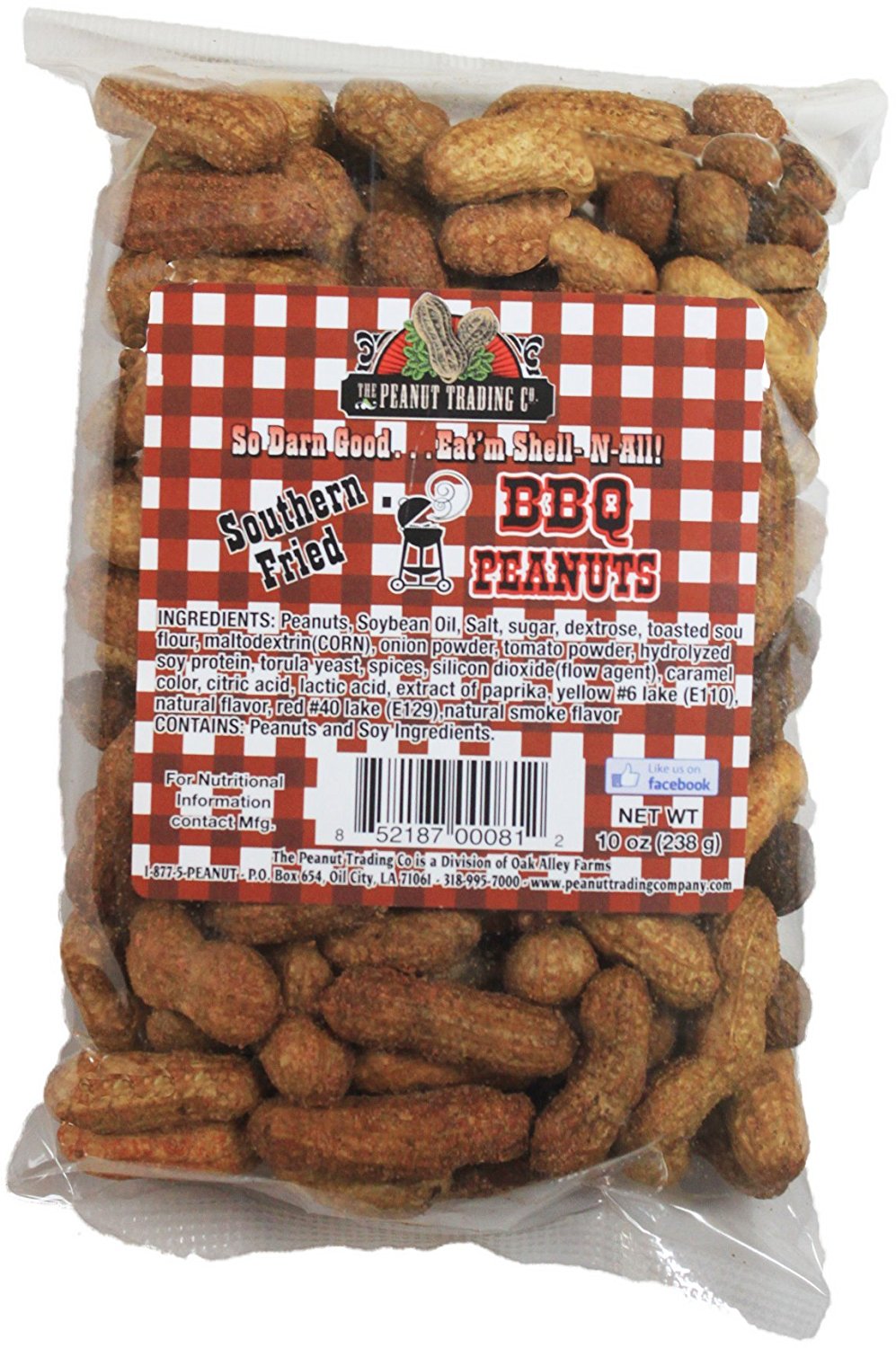 Picture of Oak Alley Farms 10252-C-FP-BQ BBQ Fried Peanuts - 12ct Counter Display