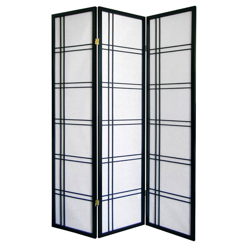 Picture of Ore International R542BK Girard 3-Panel Room Divider - Black