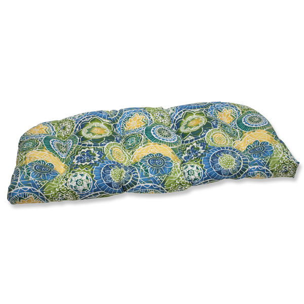 Picture of Pillow Perfect 535357 Omnia Lagoon Wicker Seat Cushion (Set of 2)