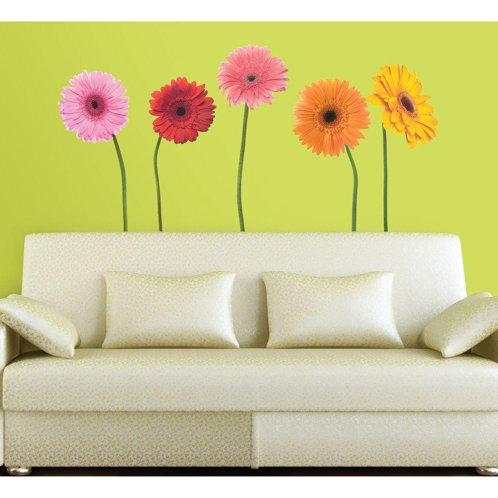 Picture of Roommates RMK1279GM Gerber Daisies Peel & Stick Appliques