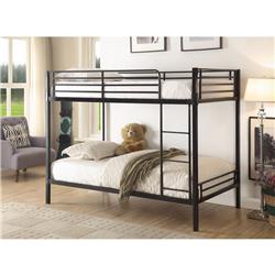 Picture of 4D Concepts 159388 Boltzero Twin Over & Bunk Bed&#44; Black