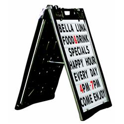 Picture of Aarco PAF-5BK Universal Sidewalk A-Frame Sign Holder with Deluxe White Changeable Letter Board&#44; Black