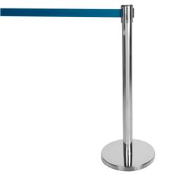 Picture of Aarco HC-10 Chrome 40 in. Crowd Control & Guidance Stanchion with 120 in. Black Retractable Belt
