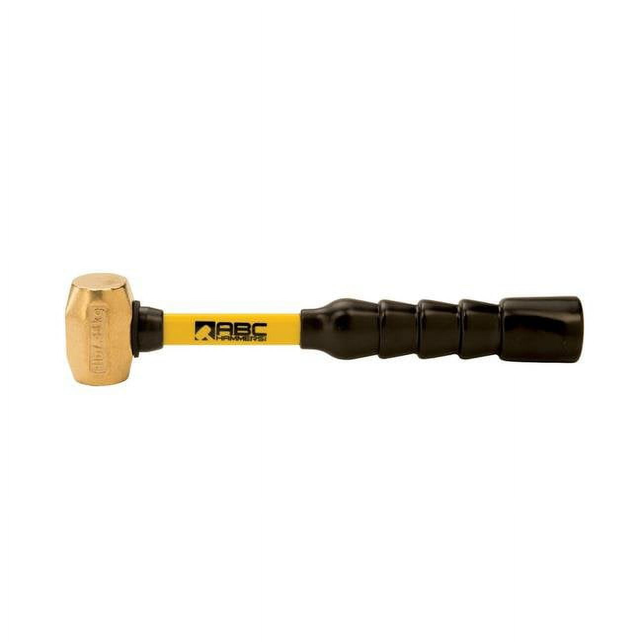 Picture of ABC Hammers ABC1BFB 10 in. 1 lbs Brass Hammer with Fiberglass Handle