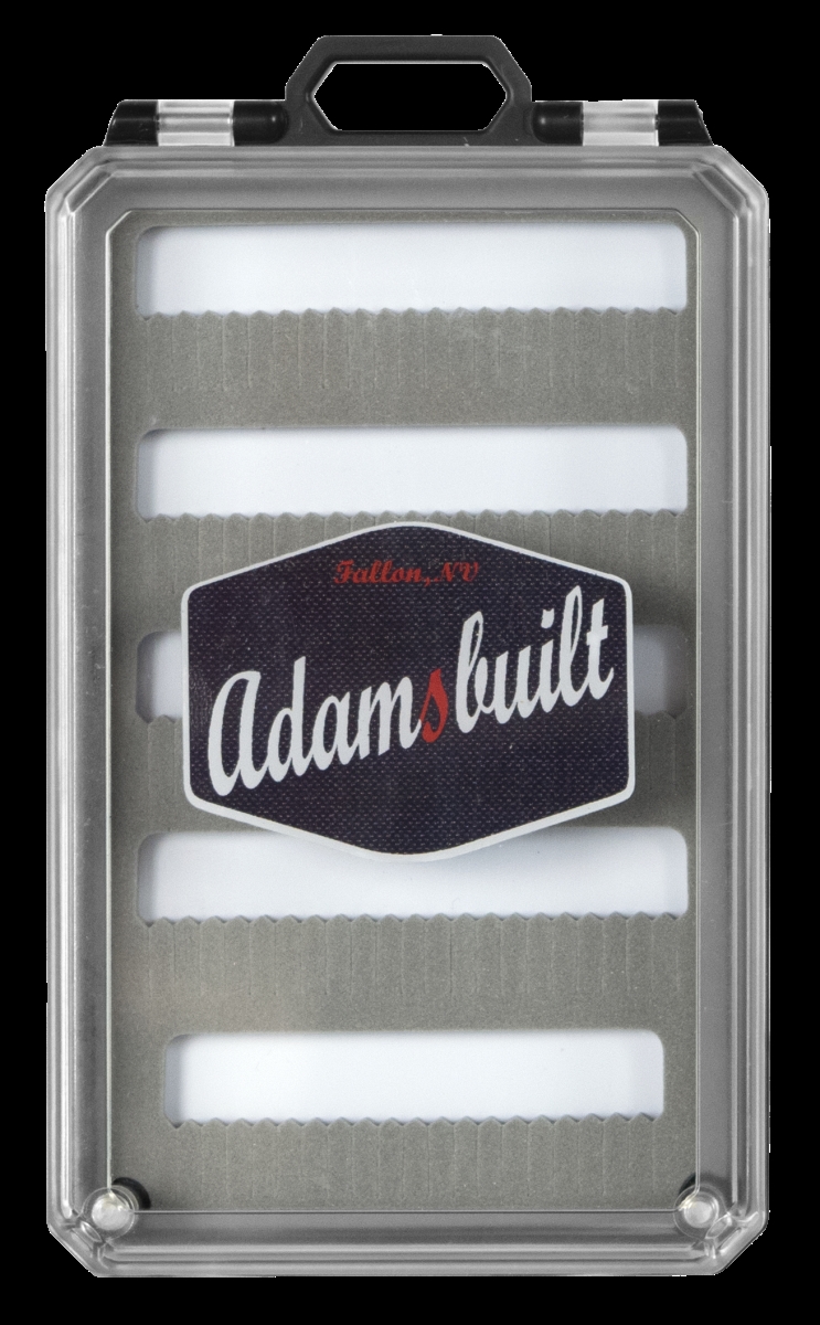 AB122DFF Magnetic Closure Dry Fly Foam Box with Lanyard - Clear - Small