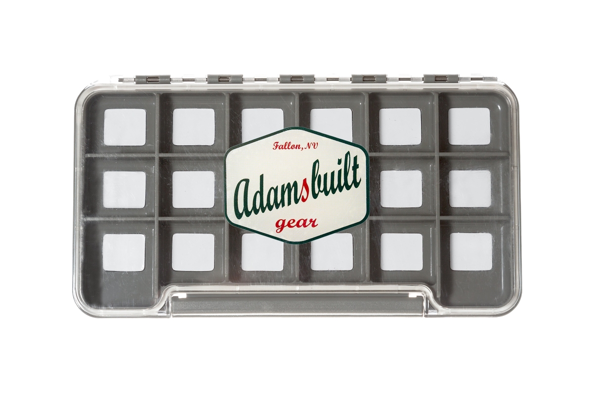 AB98-18MC Slim Waterproof 18 Magnetic Compartments Box - Clear Single Sided - Large