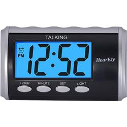 BAT-1714 Heareasy Talking Alarm Clock for Visually Impaired, Grey