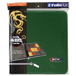 Picture of BCW Diversified BCDZF12LXGRN Binder Zipper Folio LX 12-Pocket Pages, Green