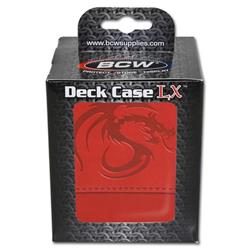 Picture of BCW Diversified BCDDCLXRED Deck Box - LX Deck Case, Red