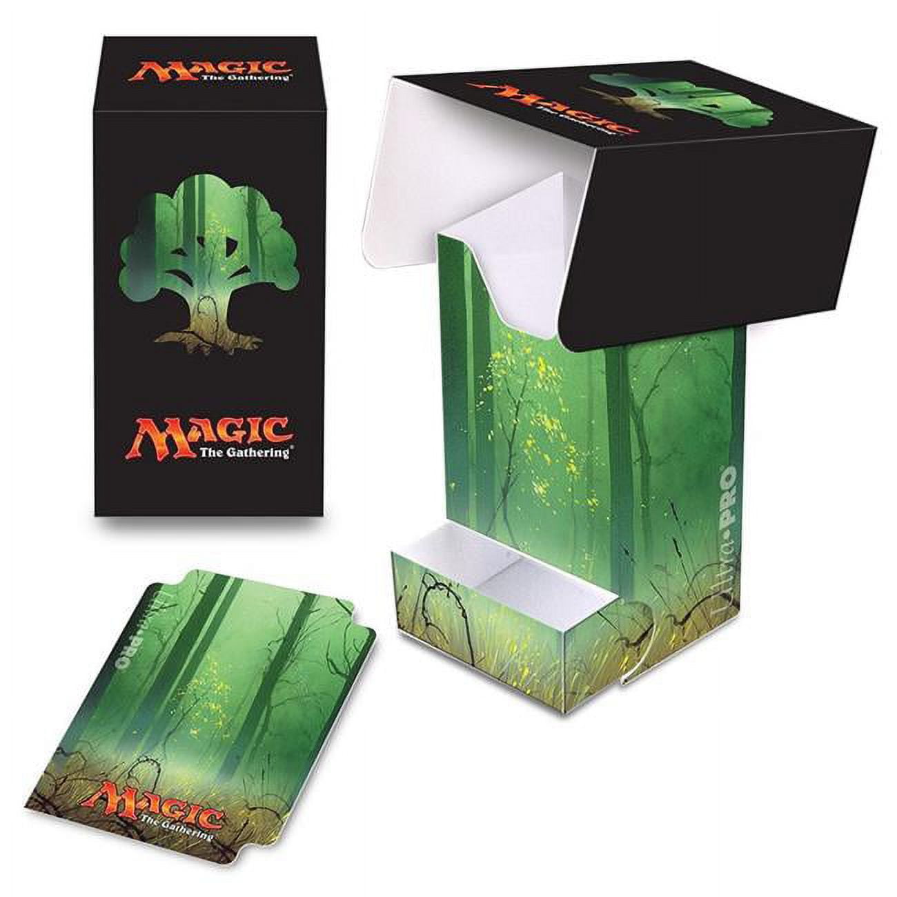 Picture of Ultra Pro ULP86535 Mana 5 Forest Full View Deck Box with Tray for Magic The Gathering