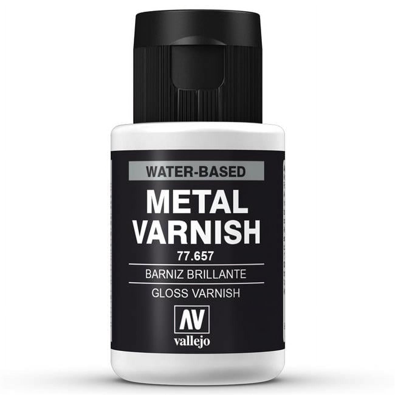 Picture of Acrylicos Vallejo VJP77657 Gloss Metal Varnish - 32 ml