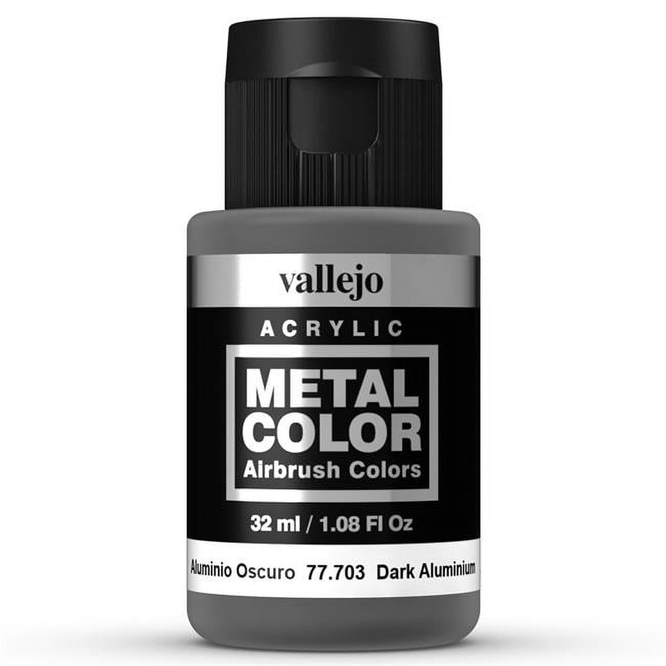 Picture of Acrylicos Vallejo VJP77703 Metal Color Dark Aluminium - 32 ml