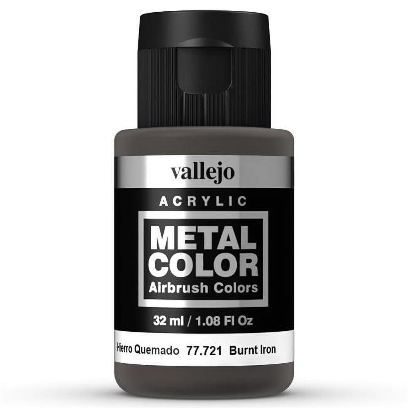 Picture of Acrylicos Vallejo VJP77721 Metal Color Burnt Iron - 32 ml