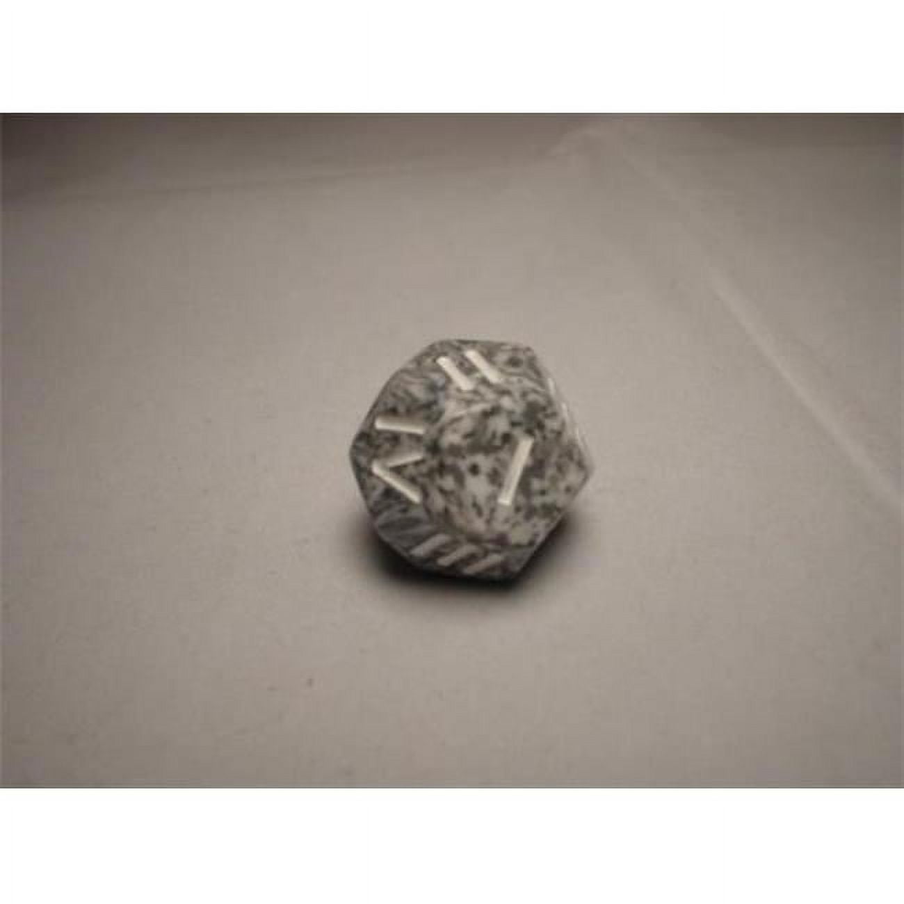 Picture of Chessex CHXXS1430 D4 Speckled Roman Numerals Dice, Granite