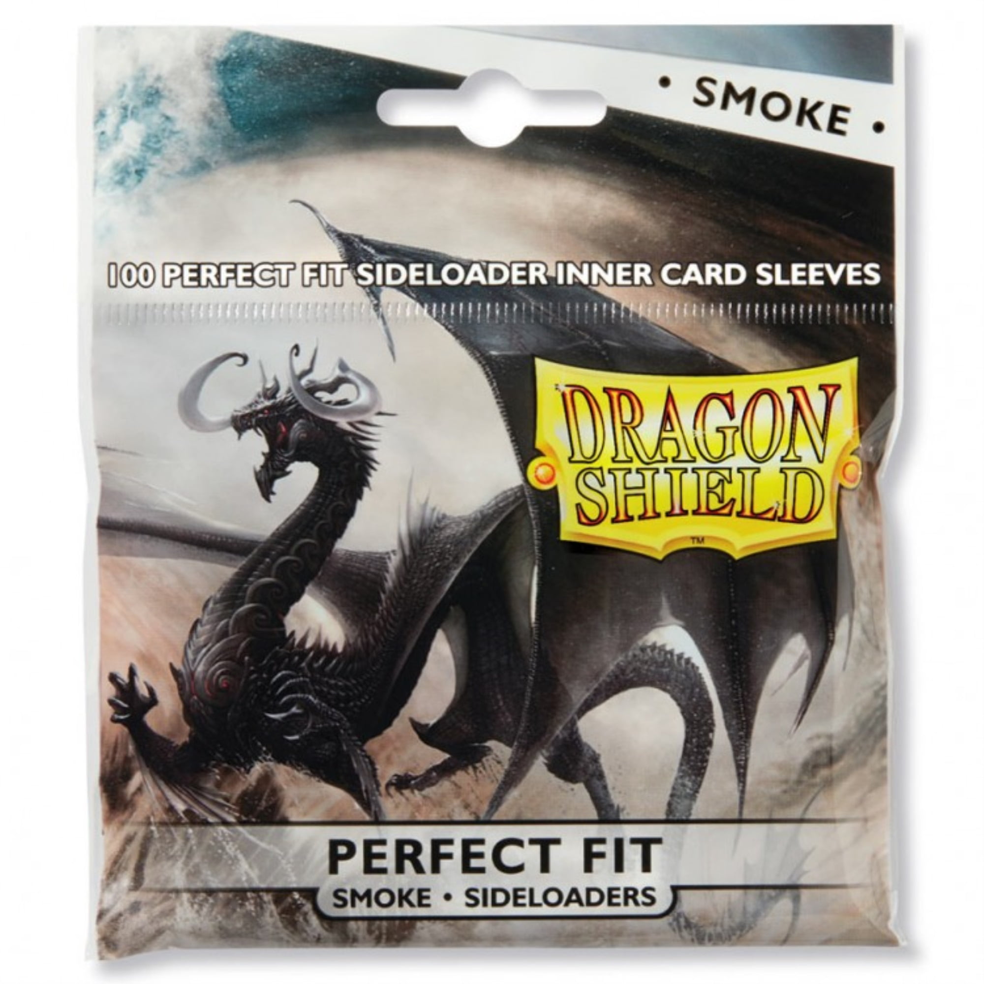 Picture of Arcane Tinmen ATM13123 Dragon Shield Perfect Fit Side-Loading Sleeves&#44; Smoke - 100 Count